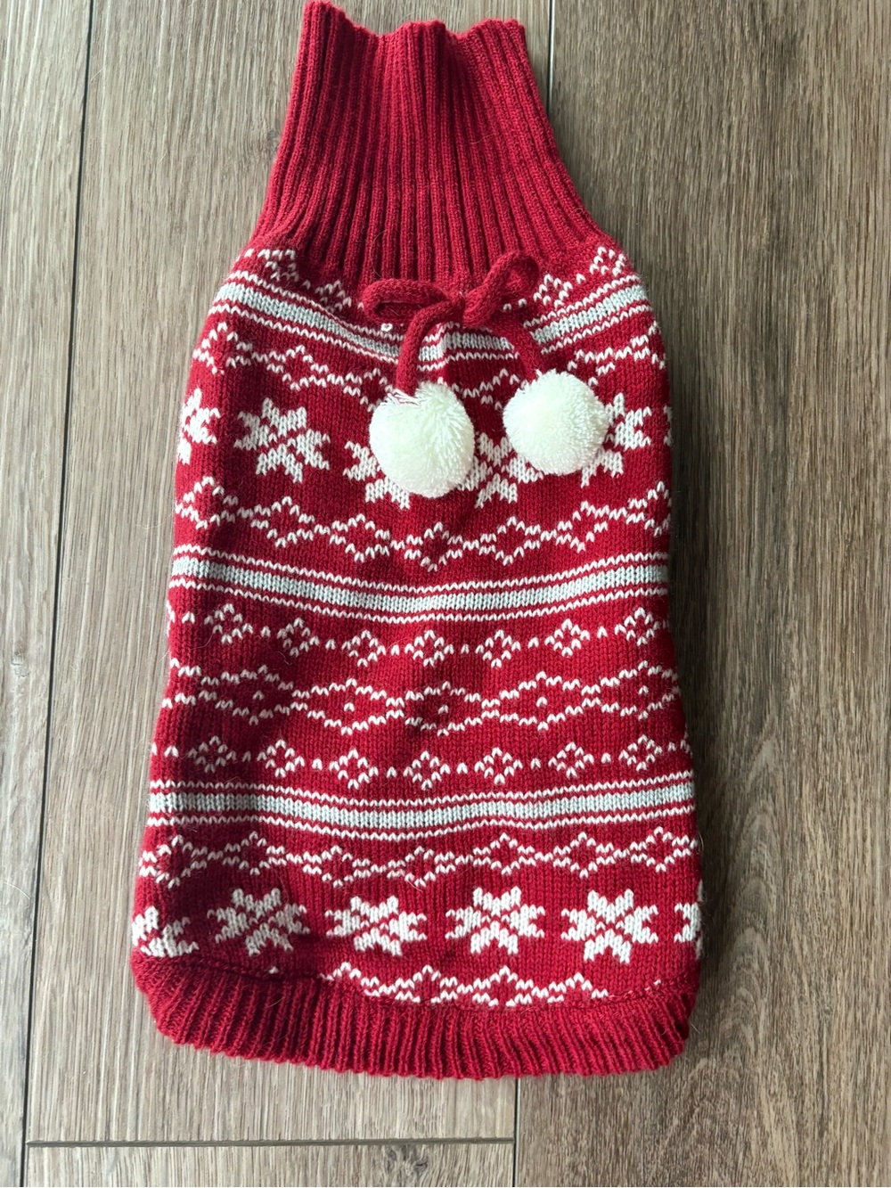 Friends Forever Dog Sweater with Pom Pom Tie
